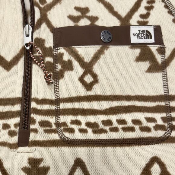 The North Face Gordon Lyon Aztec Quarter Zip Fleece sweater pullover size small - Picture 3 of 11